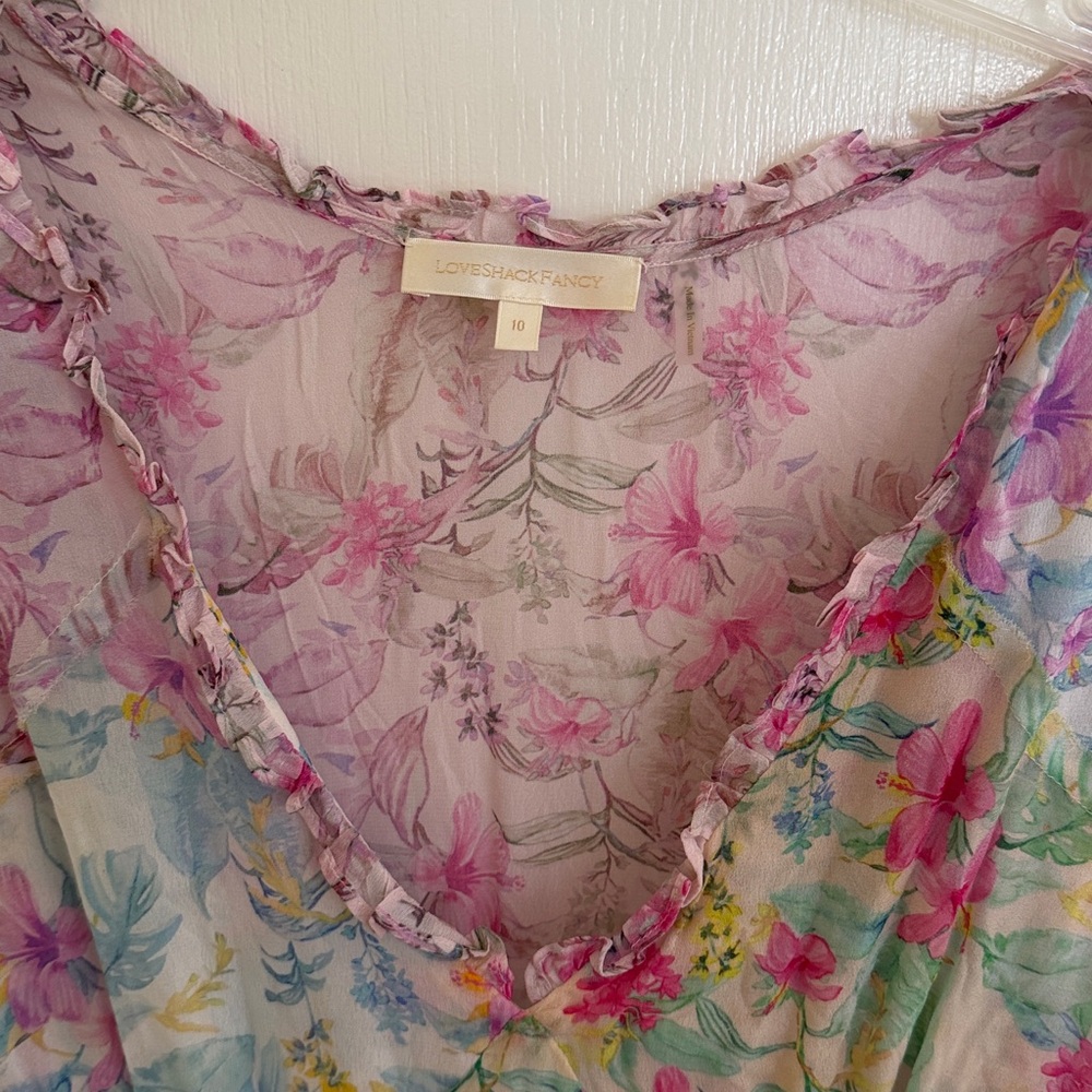 Love Shack Fancy Russ Floral Mini Dress - Picture 3 of 7